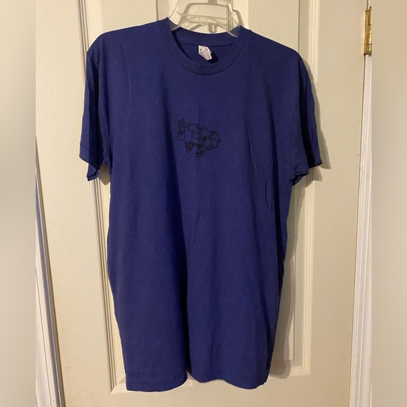 American Apparel Blue Short Sleeve Tee men’s size  L - Picture 2 of 6
